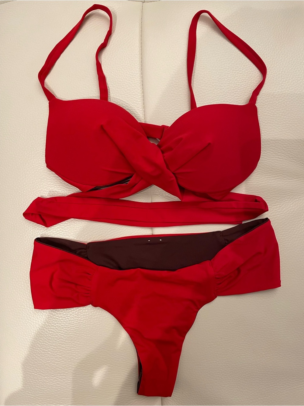 Calzedonia Red Twist-Front Women's Bikini Set